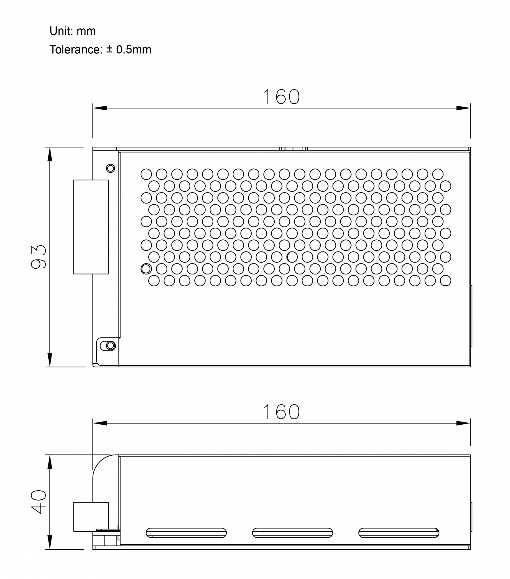 power  supply mechanical specification