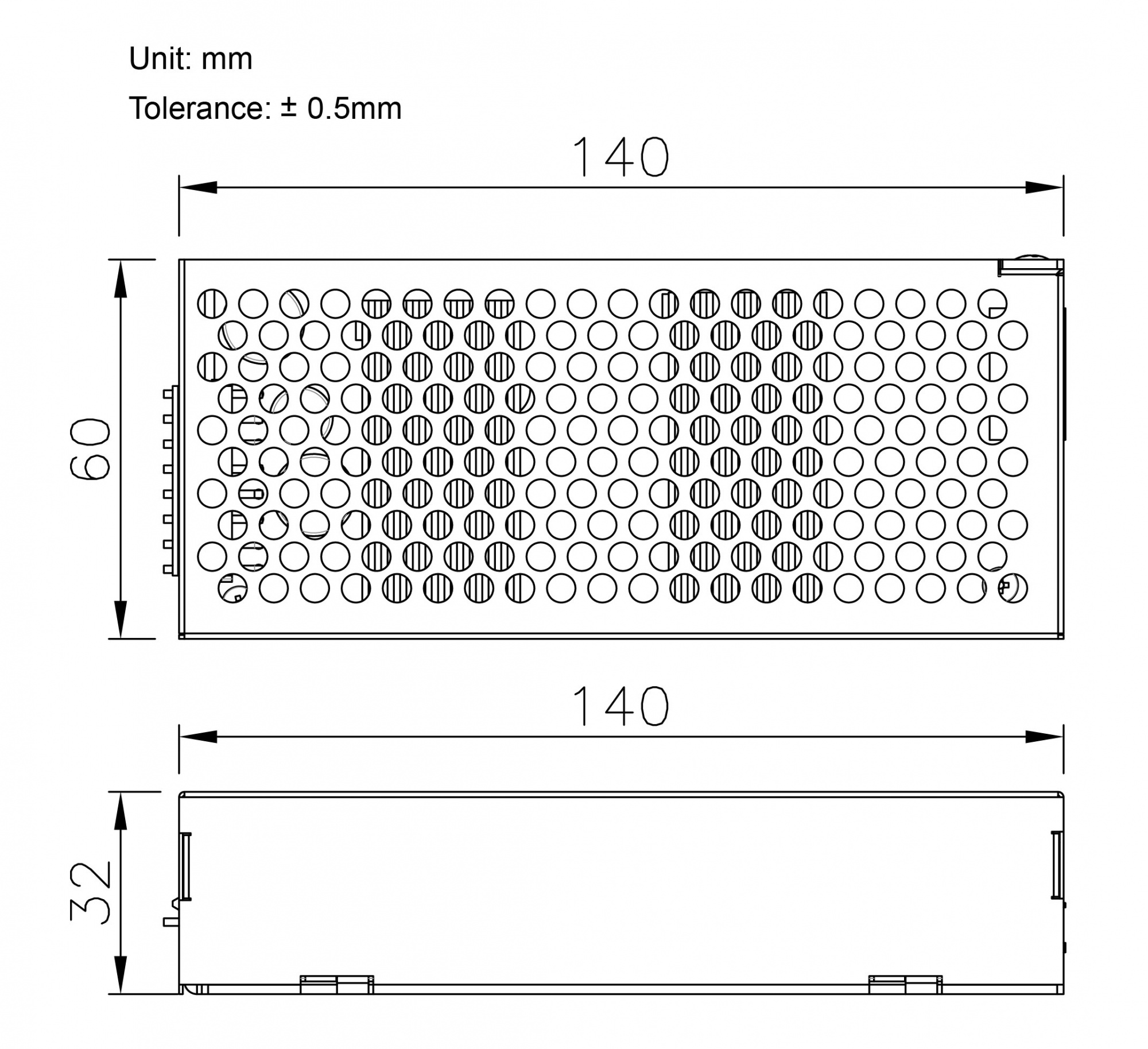 power  supply mechanical specification